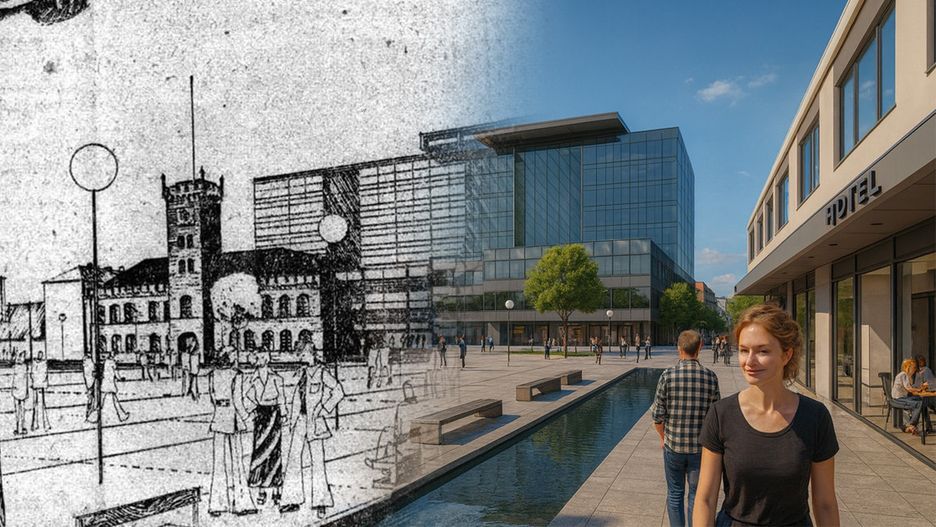 archiwum / Archiwalna wizja centrum Szczecinka z lat 70 – alternatywna historia miasta.
