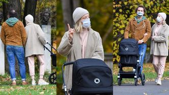 Świeżo upieczona mama Lara Gessler pcha wózek z córeczką, celebrując jesienny spacer (ZDJĘCIA)