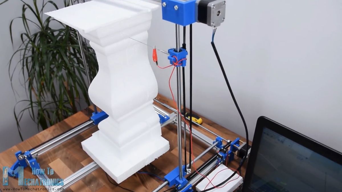 Wystarczy trochę części i Arduino. Zrób sam maszynę CNC do cięcia styropianu, miękkich materiałów 1