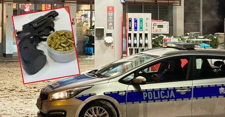 Chodzież: 69-latek z pistoletem na stacji paliw. Był pijany