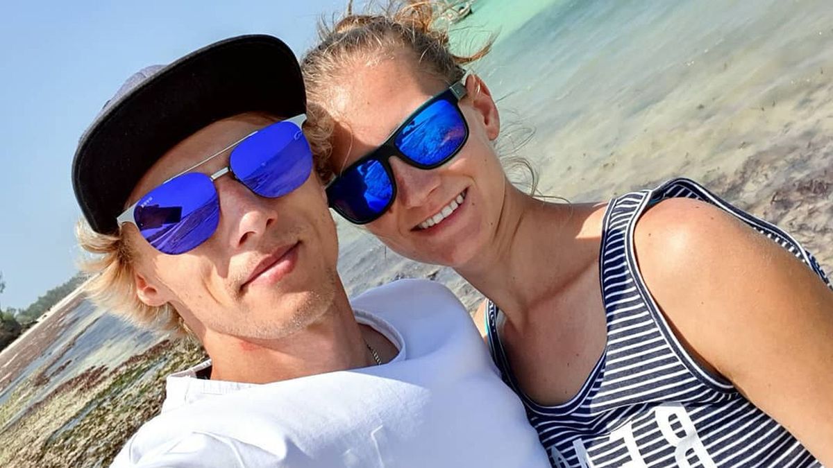 Dawid Kubacki z żoną Martą