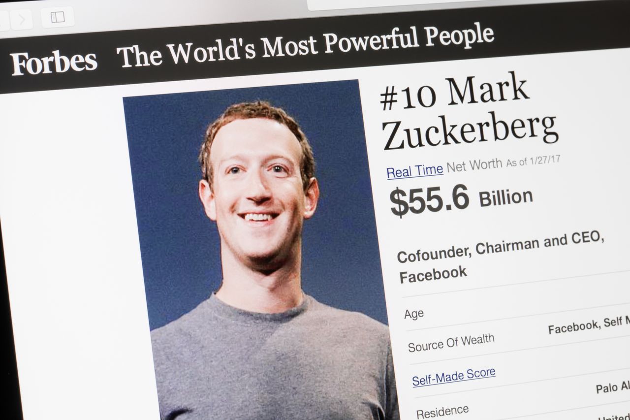 Mark Zuckerberg na liście najpotężniejszych ludzi na świecie z depositphotos