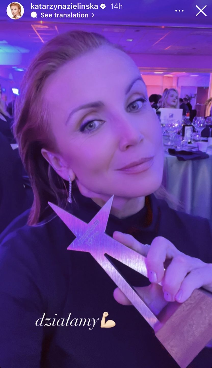 Katarzyna Zielińska jako jedna z finalistek plebiscyty "Gwuazdy Dobrozynności"