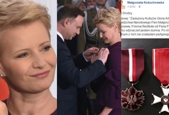 Kożuchowska na Facebooku o swoich orderach: "Na żadnym z nich nie znalazłam partyjnego znaczka"