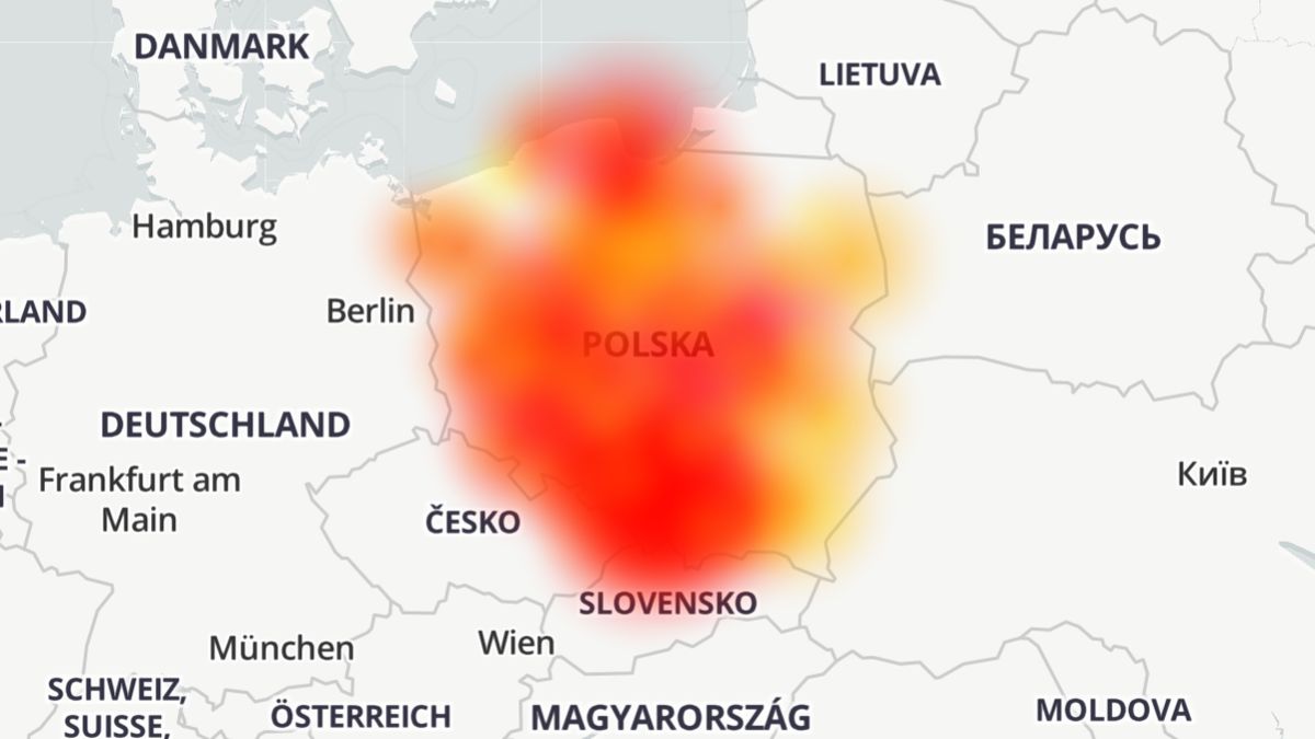Allegro zmaga się z awarią, źródło: downdetector