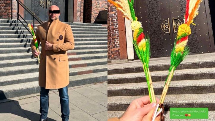 Emil S. i Roxie Gąska świętują pierwszą wspólną niedzielę palmow