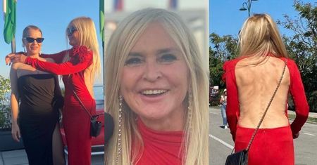 Monika Olejnik ŚWIECI ŁOPATKAMI w odważnej czerwieni na Festiwalu w Wenecji. "Jak gwiazda filmowa" (ZDJĘCIA)