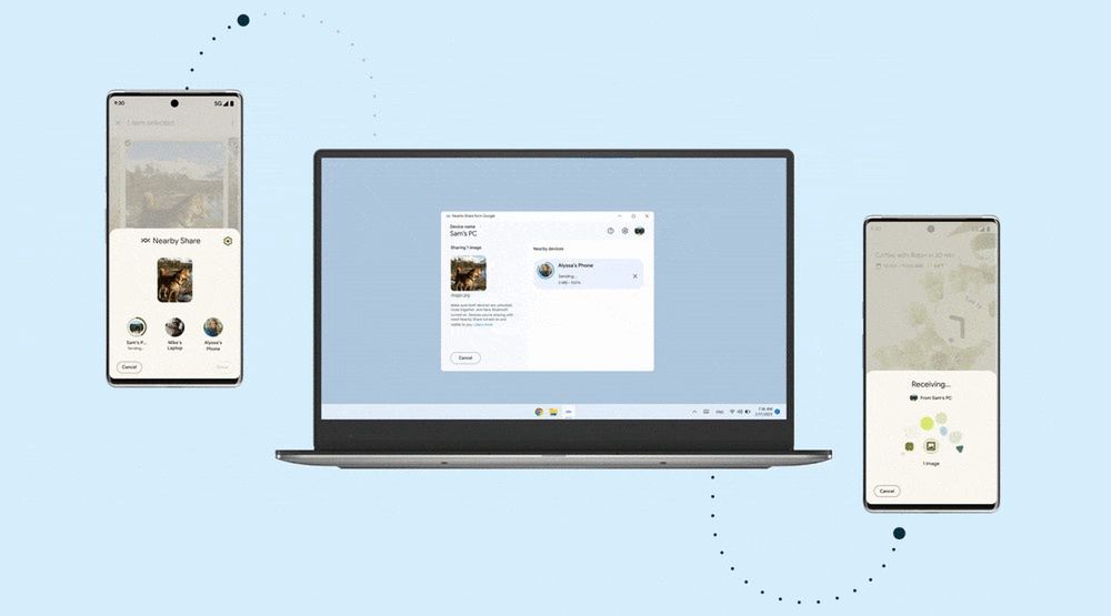 Nearby Share na systemach Android i Windows