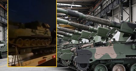 Nagranie z Ukrainy. Polskie Kraby jadą na front