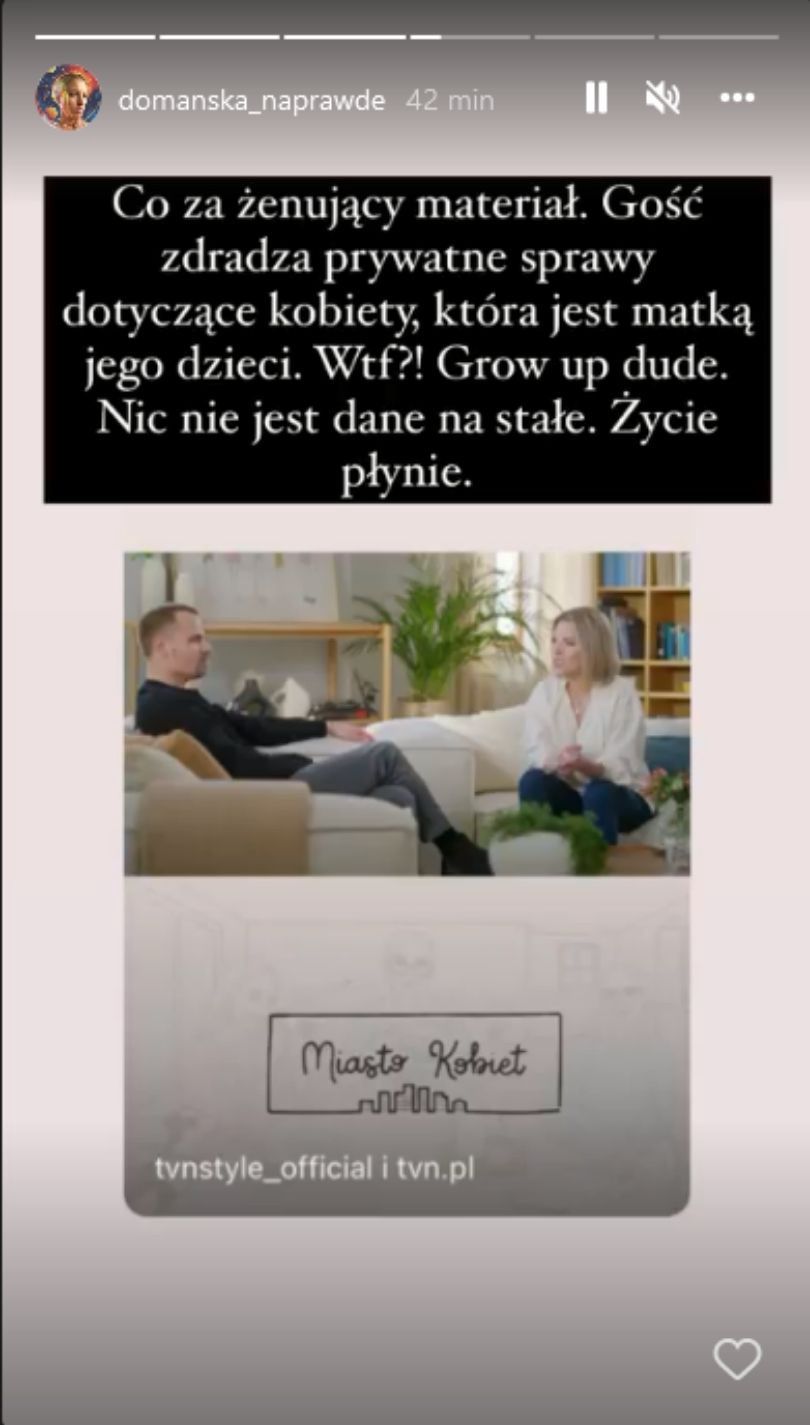 Aleksandra Domańska krytykuje Marcina Hakiela