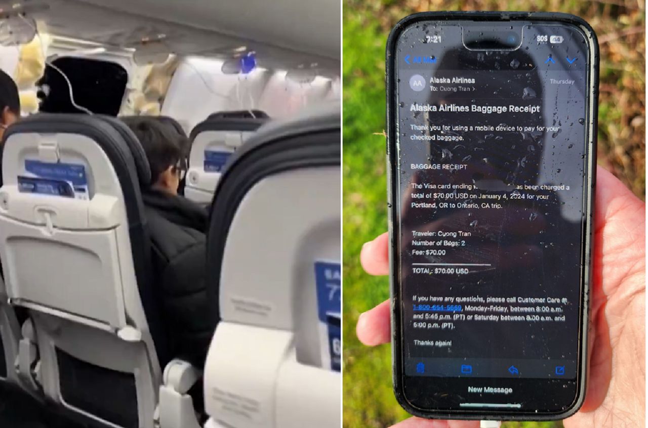 Alaska Airlines plane's terrifying mid-flight ordeal: Parts fall off and phones survive 16k feet plunge
