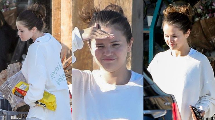 Selena Gomez w dresie i bez makijażu buszuje po sklepie