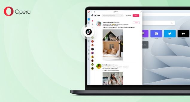 TikTok wbudowany w Operę
