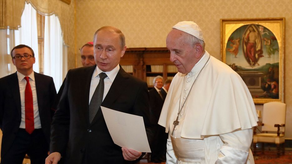Vladimir Putin u papie?a Franciszka
4/07/2019 Vatican City. Pope Francis meets the President of the Russian Federation Vladimir Putin in the Apostolic Palace.//GALAZKA_GALAZKA0389/1907041826
Grzegorz Galazka/SIPA