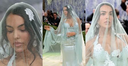Georgina Rodriguez przywędrowała na Met Galę w SUKNI Z WELONEM. "Look inspirowany moim oddaniem Matce Boskiej Fatimskiej" (ZDJĘCIA)