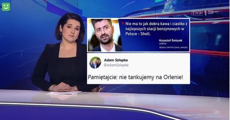 Rymań. Wjechała bmw w stację Orlenu. Oto, jaką narrację przyjęło TVP