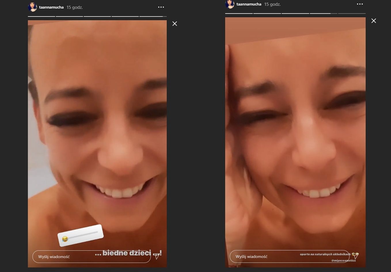 Anna Mucha - najpierw była zła na dzieci, później śmiała się do łez