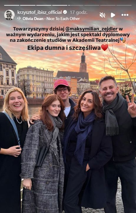 Krzysztof Ibisz z żoną i synem