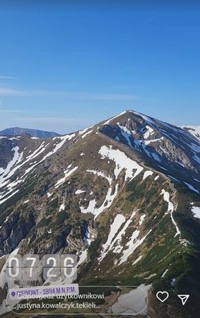 Justyna Kowalczyk w piątek rano weszła na Giewont