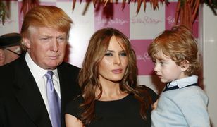 Melania Trump z mężem i synem. 14-letni Barron przerósł już ojca