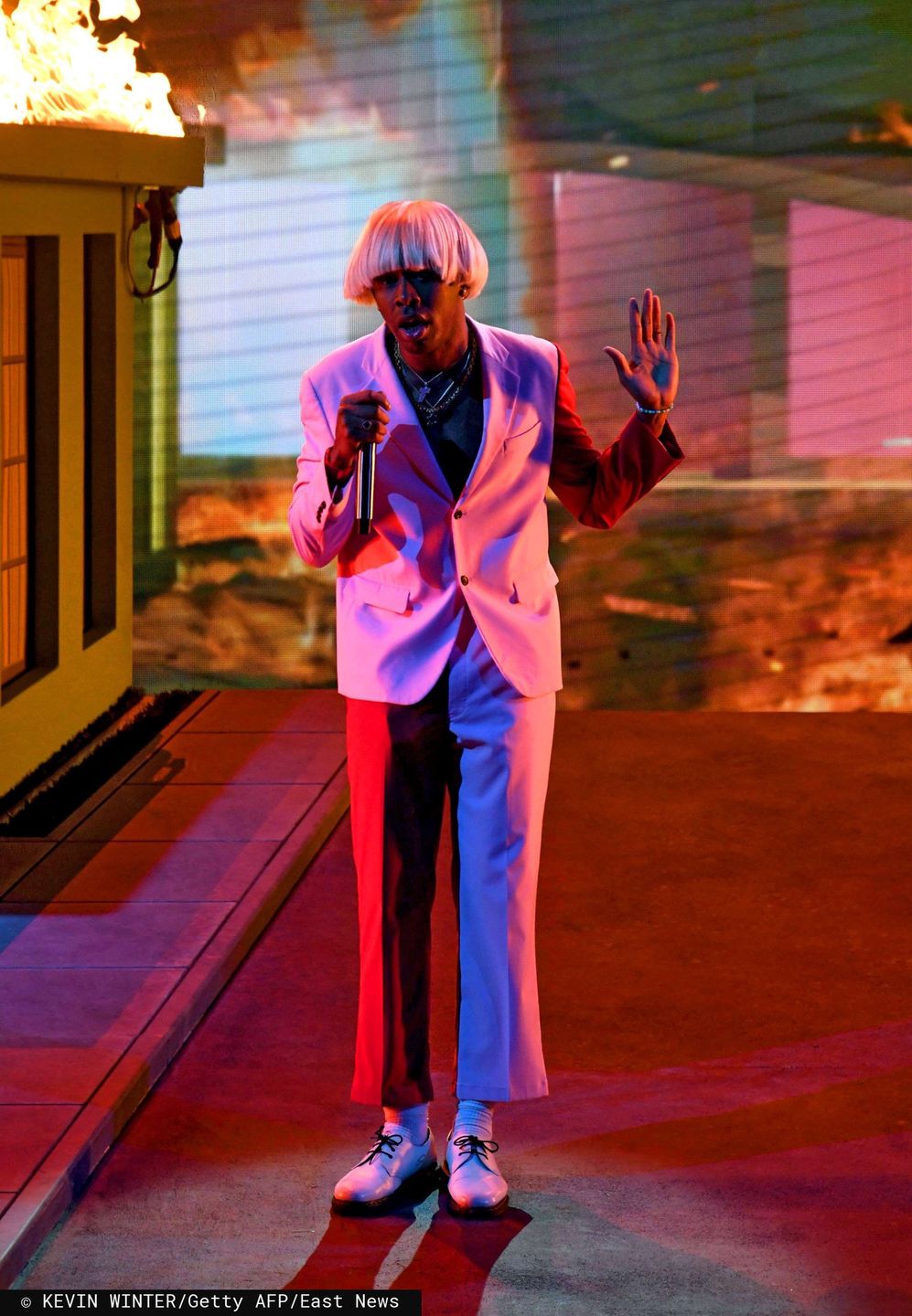 Tyler, The Creator występujący podczas gali Grammy