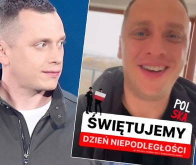 Wojciech Bojanowski z TVN24 pokazał, jak go cieszy polska niepodległość. Internauci: "Co ty w szyję dajesz?"