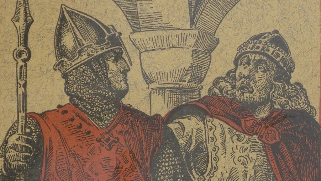 Bolesław Krzywousty i Zbigniew. XX-wieczna ilustracja