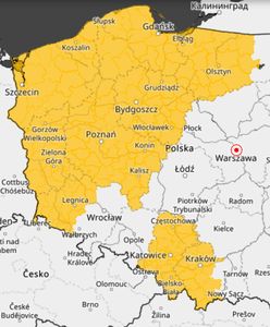 Pół Polski na żółto. Kolejne ostrzeżenia na piątek od IMGW