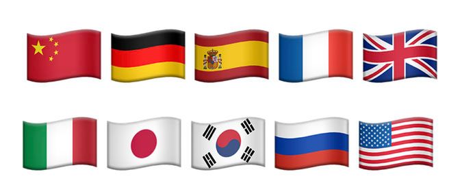W latach 90. ubiegłego wieku istniało tylko 10 emotikonów flag