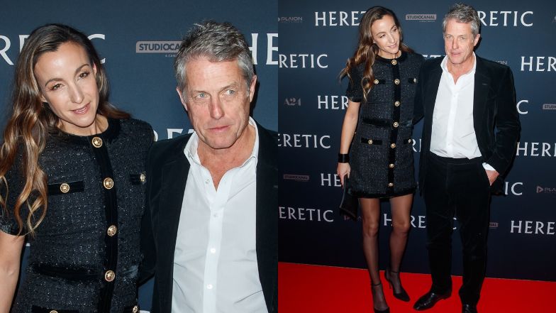Hugh Grant bryluje z młodszą o 23 lata żoną na premierze