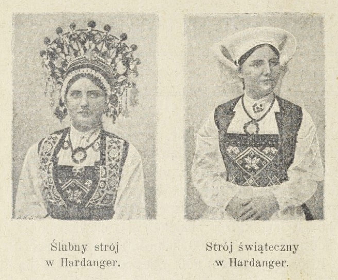 Tradycyjny strój norweski, ok. 1900 r.