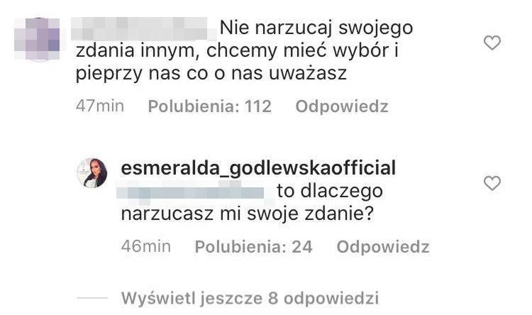 Esmeralda Godlewska atakuje protestujące Polki