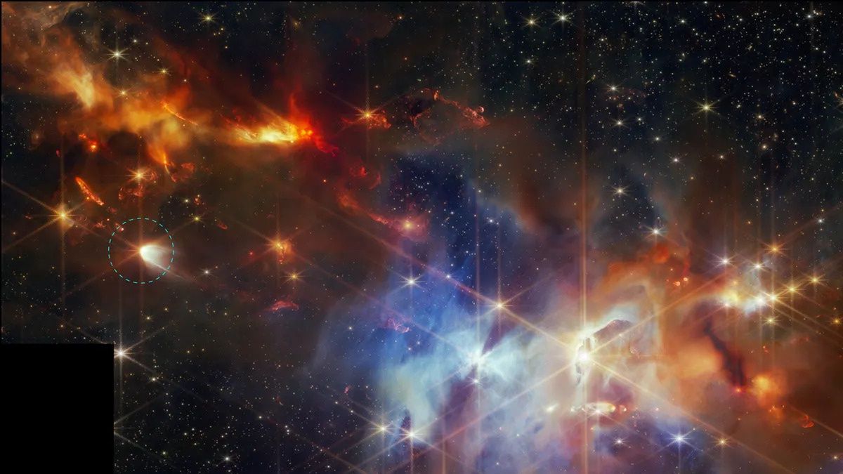 Młoda gwiazda rozsypuje kryształy po okolicy. To wiele tłumaczy