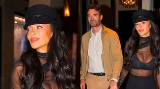 Nicole Scherzinger kroczy u boku narzeczonego w PRZEŚWITUJĄCEJ mini. HOT? (FOTO)