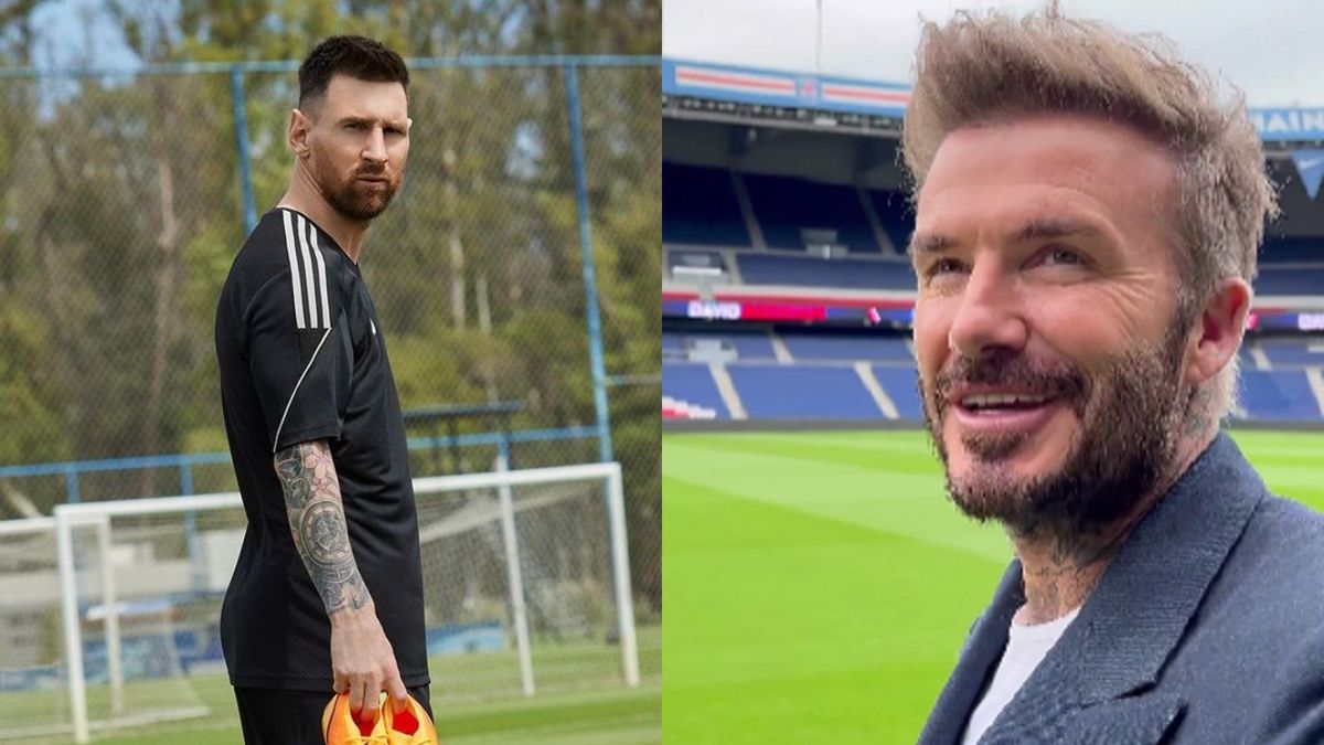 Na zdjęciu: Leo Messi i David Beckham