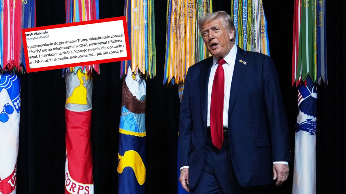  Kuriozalne wystąpienie Trumpa. Mówił, jak nie spaść ze schodów