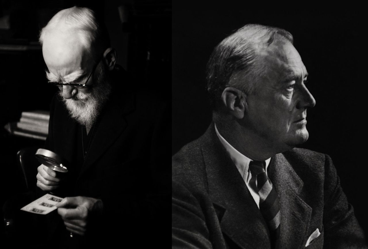z lewej: George Bernard Shaw; z prawej: Franklin Delano Roosevelt