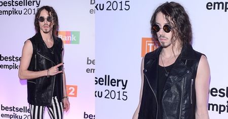 "Stylowy" Szpak pozuje na ściance...