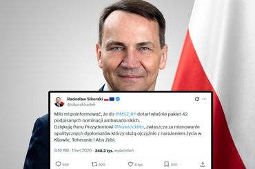 Radosław Sikorski i jego wpis z X na prima aprilis
