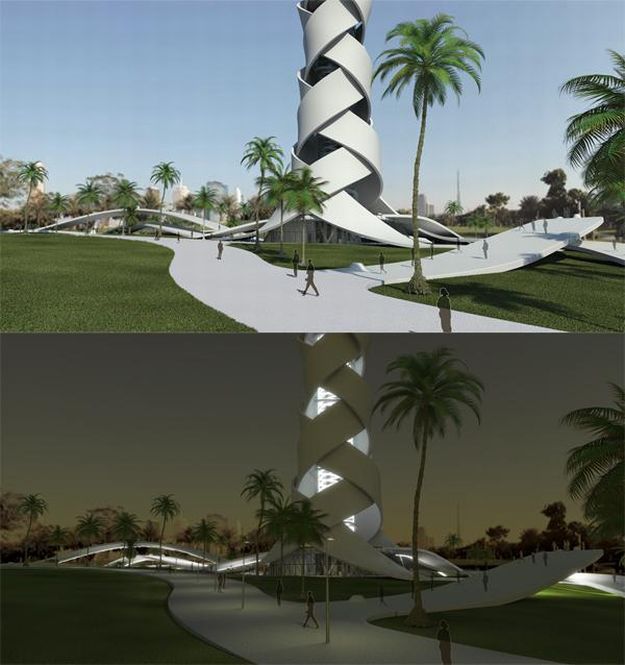 Pleciono-tkany wieżowiec Woven Tower dla Dubaju 3