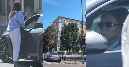 Kinga Rusin dworuje sobie z przepisów, wjeżdżając na skrzyżowanie BEZ ZATRZYMANIA swoim Porsche za 300 tysięcy złotych (ZDJĘCIA)
