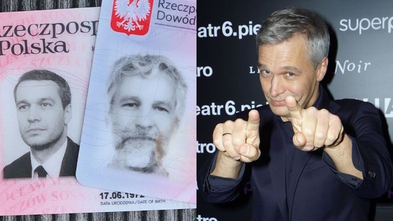Michał Żebrowski porównał zdjęcia w starym i nowym dowodzie