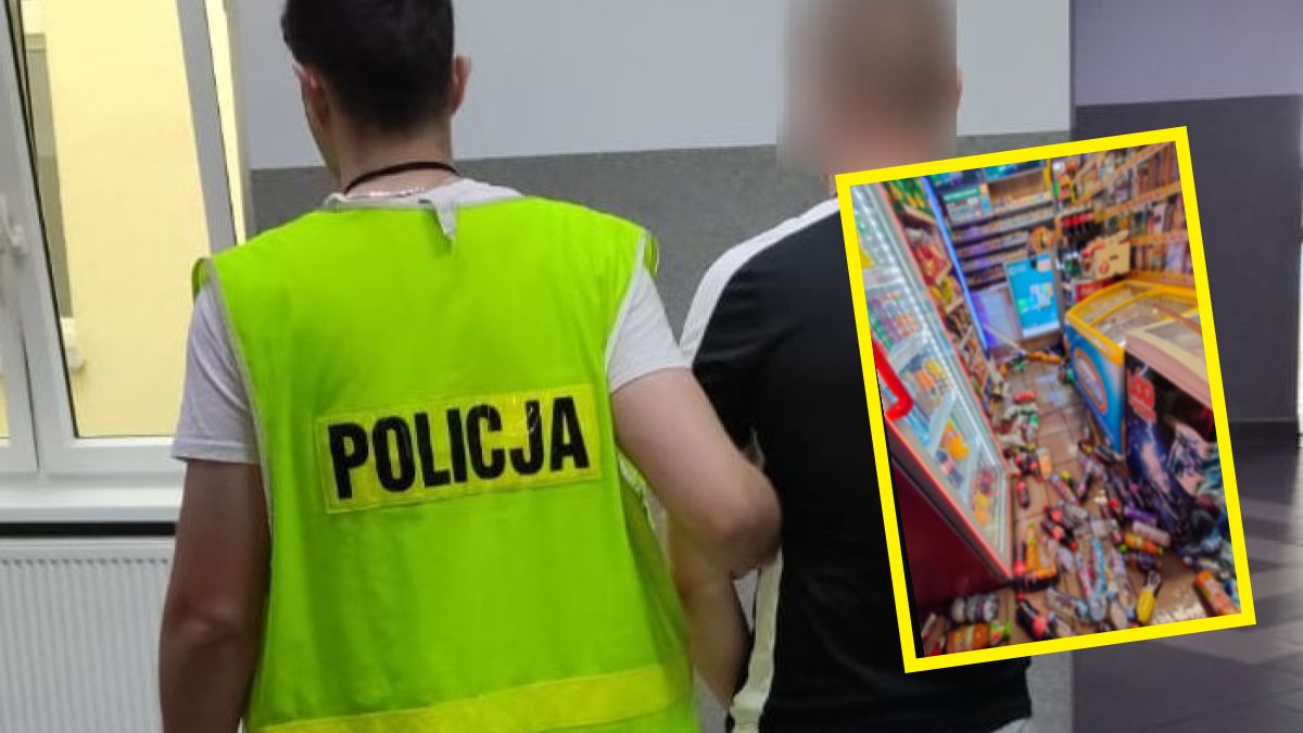 Szokujące sceny w Szprotawie. Napaść na klienta sklepu