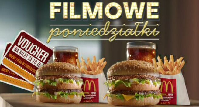 McDonald’s i Cinema City ze wspólną promocją „Filmowe poniedziałki” (wideo)