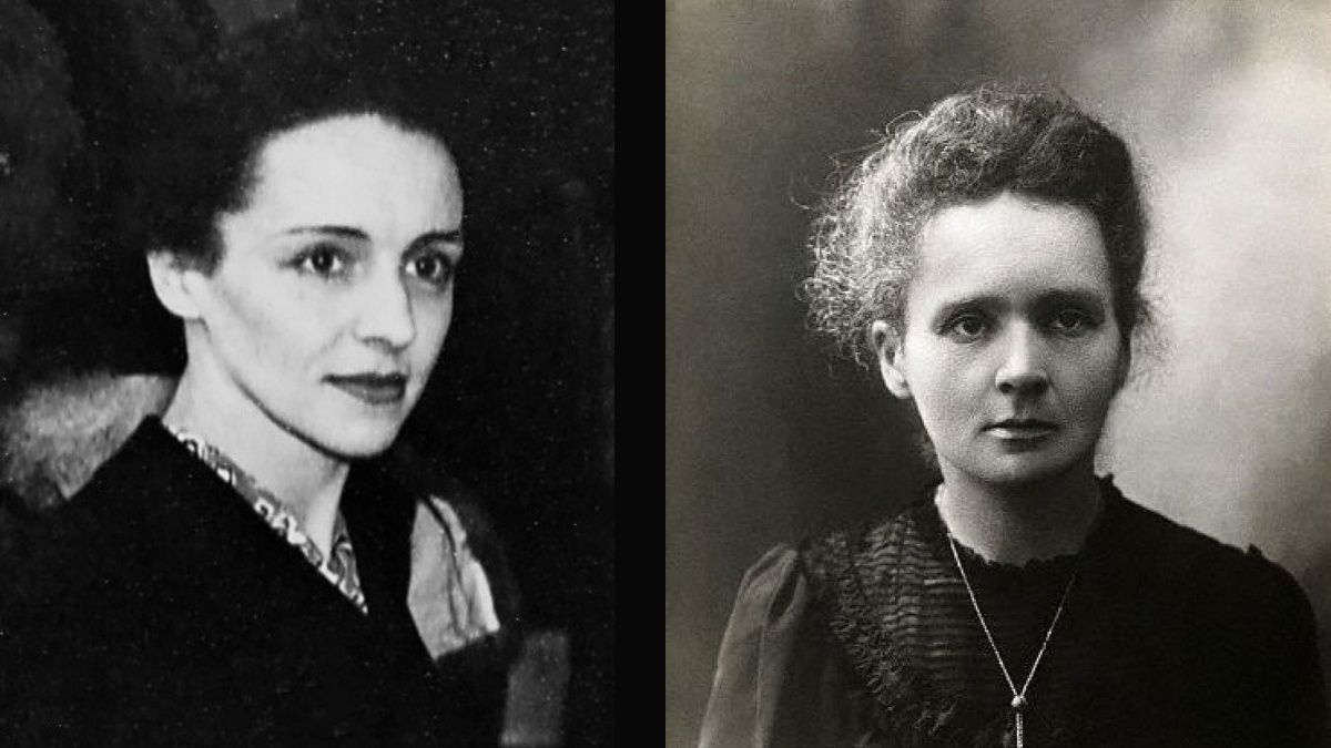 Ève Curie (po lewej) oraz Maria Skłodowska-Curie
