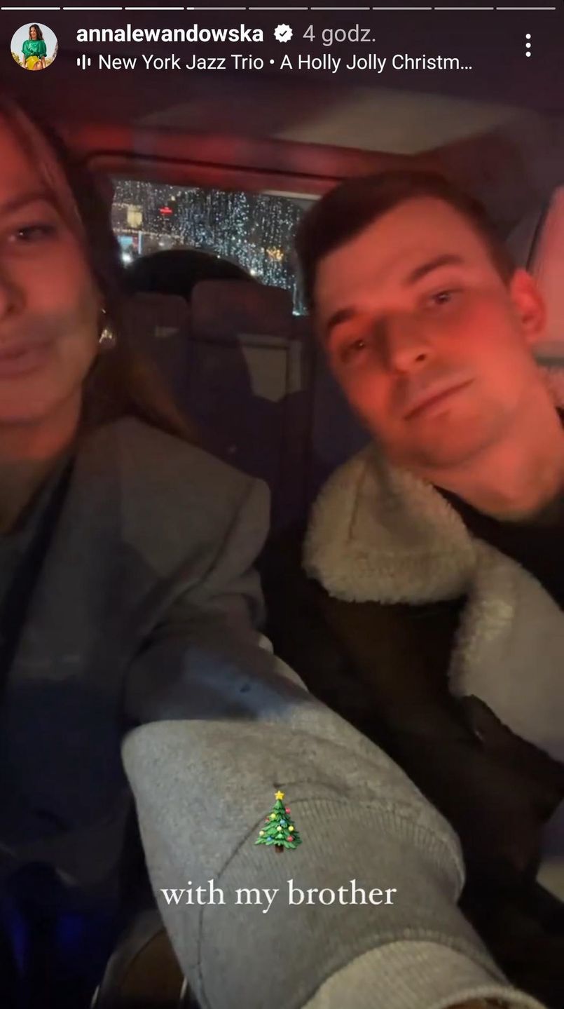 Anna Lewandowska z bratem