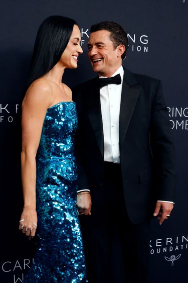 NEW YORK, NEW YORK - SEPTEMBER 09: Katy Perry and Orlando Bloom attend the 2024 Kering for Women Dinner at The Pool on September 09, 2024 in New York City. (Photo by Taylor Hill/FilmMagic)