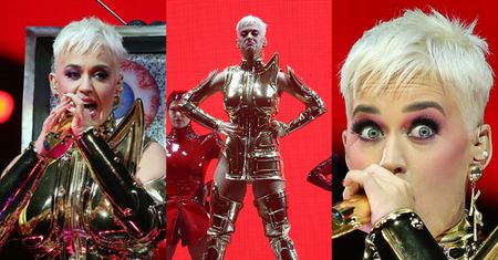 Nadpobudliwa Katy Perry pajacuje na koncercie