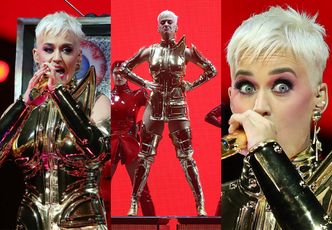 Nadpobudliwa Katy Perry pajacuje na koncercie