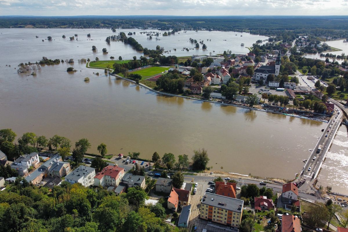 Wysoki stan wody w Krośnie Odrzańskim
